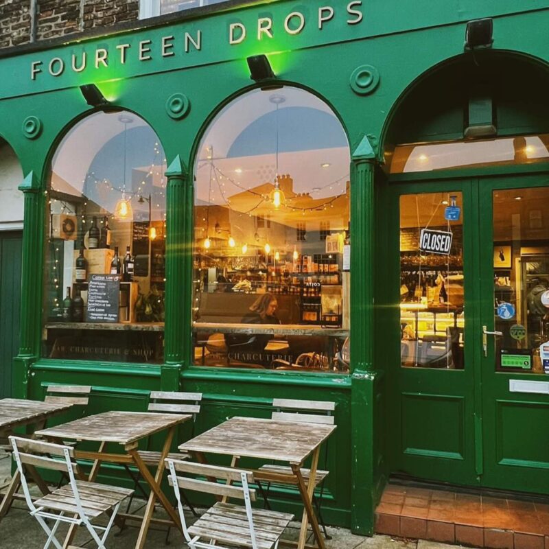 Fourteen Drops - a wine bar and shop specialising in over 200 small artisan wines from across the world.