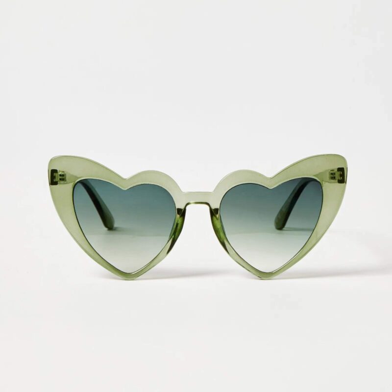 Oliver Bonas - Green Heart Cat Eye Sunglasses - £26.00