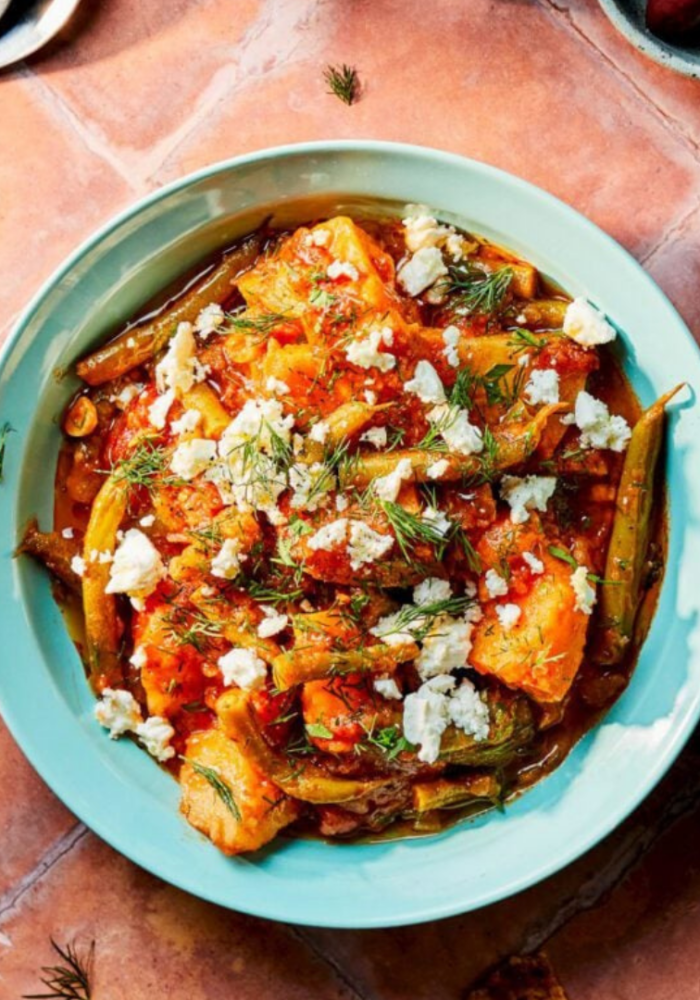 Greek-style green bean and potato stew recipe
