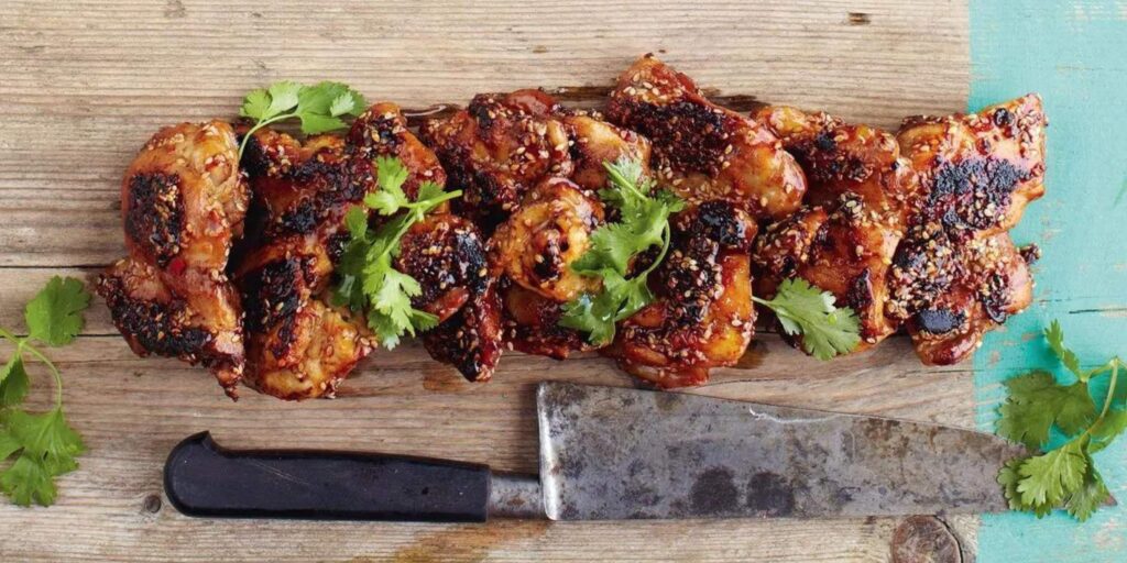 15-minute meals: sticky chicken, watermelon radish salad and crunchy noodles