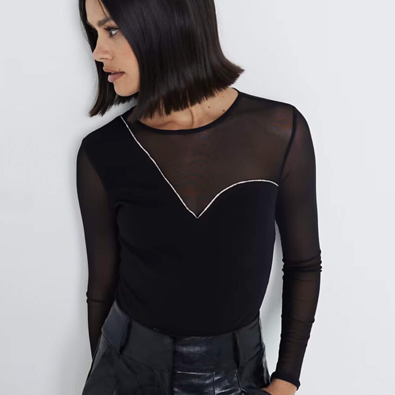 River Island – Black Mesh Bodysuit - £30.00 