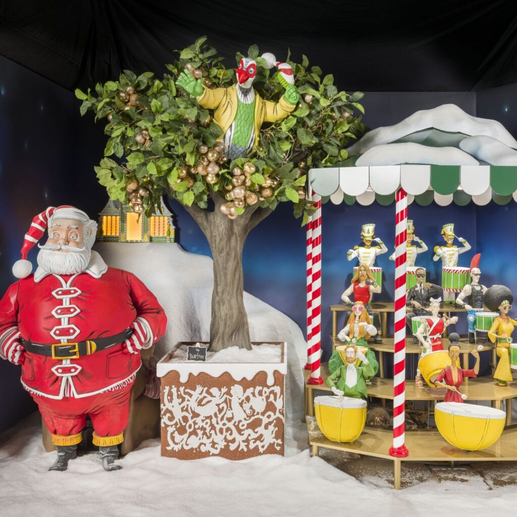 Fenwick Christmas Window Through The ages - 2024 The Twelve Days of Christmas