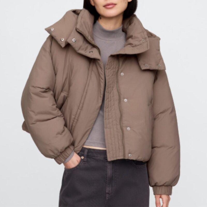 GAP – Brown Cropped Duvet Puffer - £95.00