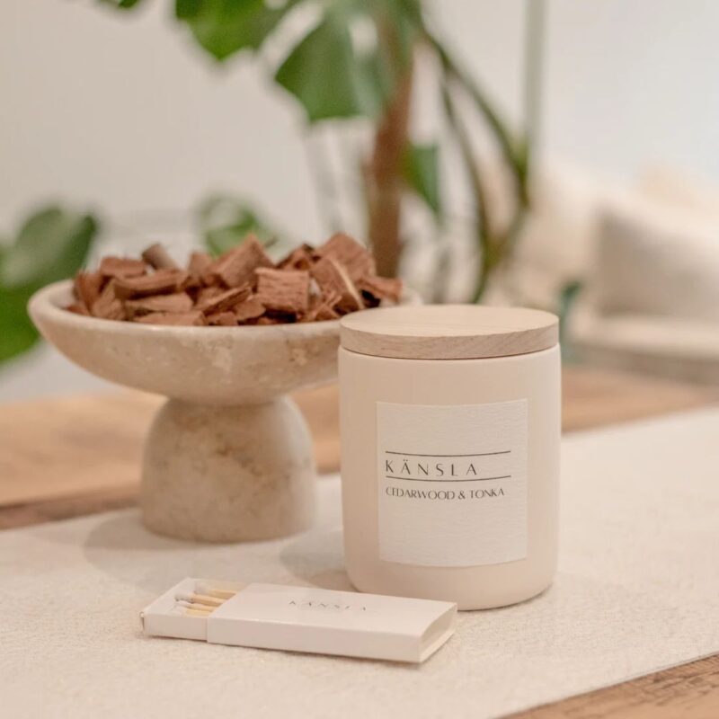 KANSLA – Cedarwood & Tonka Candle - £29.00