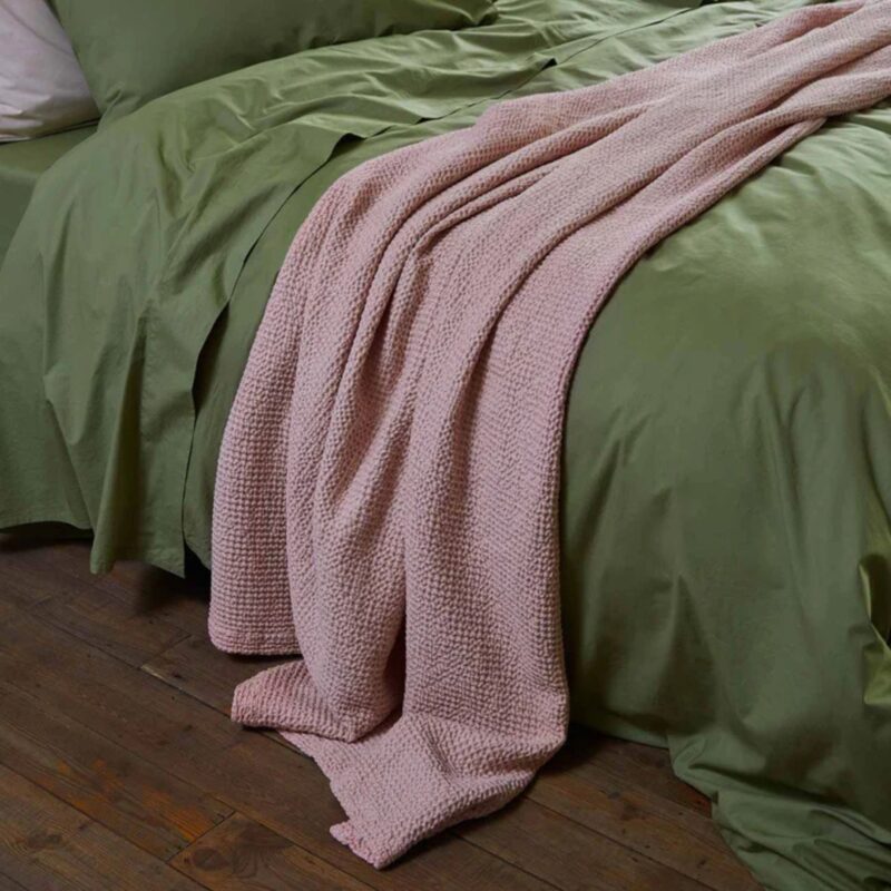 Piglet – French Rose Waffle Throw - £79.00