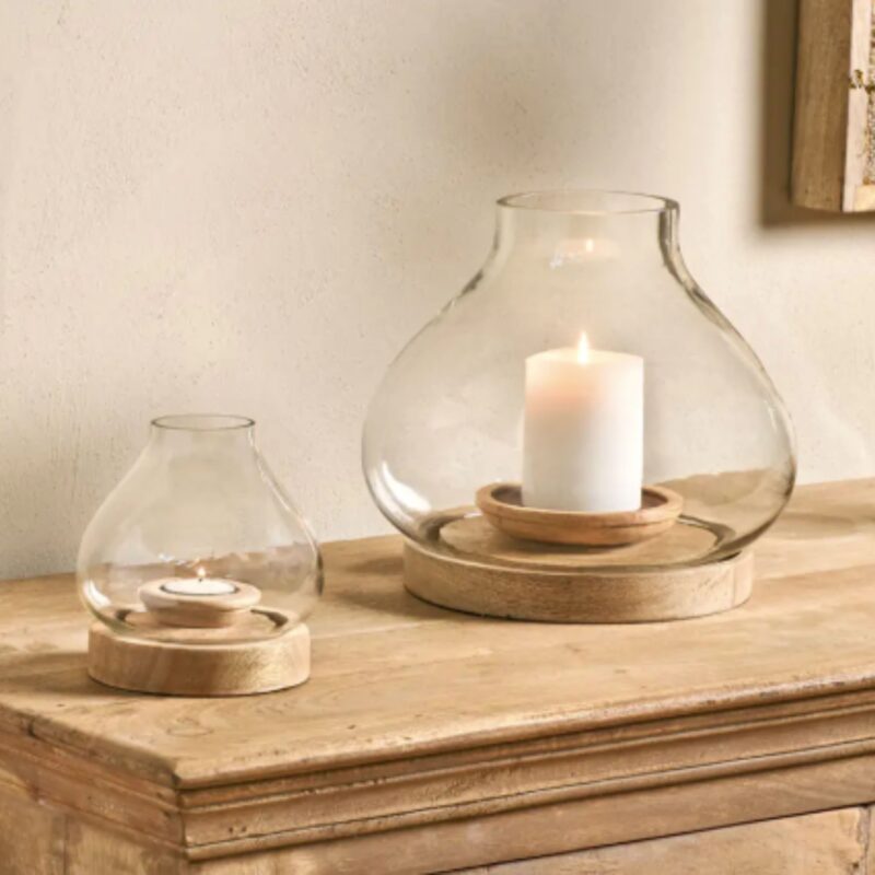 nkuku – Mango Wood Lantern - £28.00