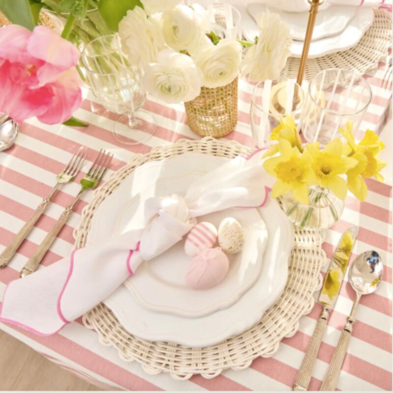 Voi Collective – Pink Stripe Tablecloth - £75.00