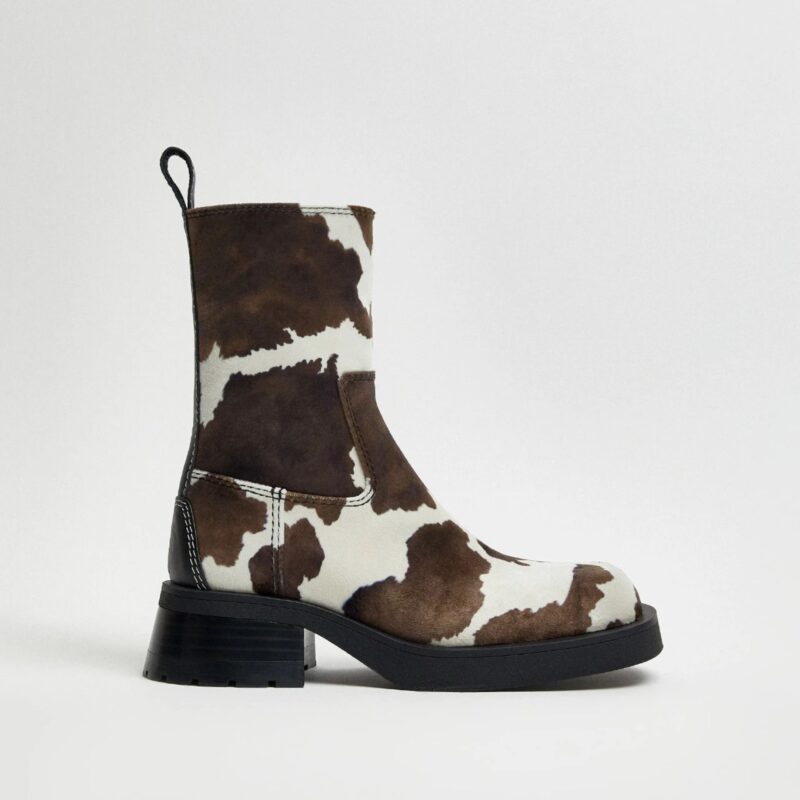 MIISTA – Yolanda Cow Ankle Boots - £230.00