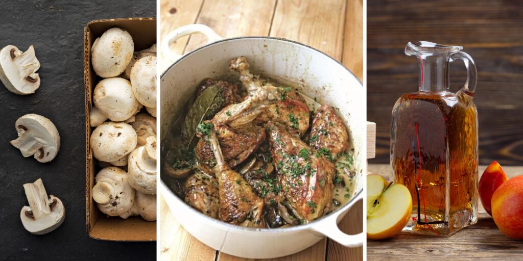 Chicken and Mushroom Casserole with Cider