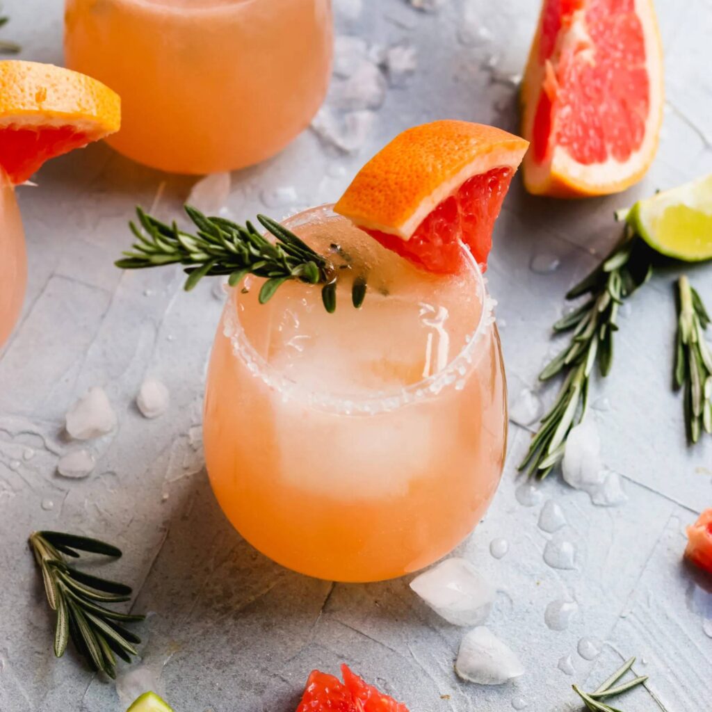 Grapefruit rosemary paloma