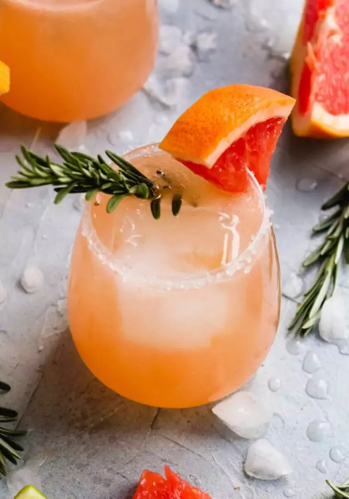 Grapefruit rosemary paloma