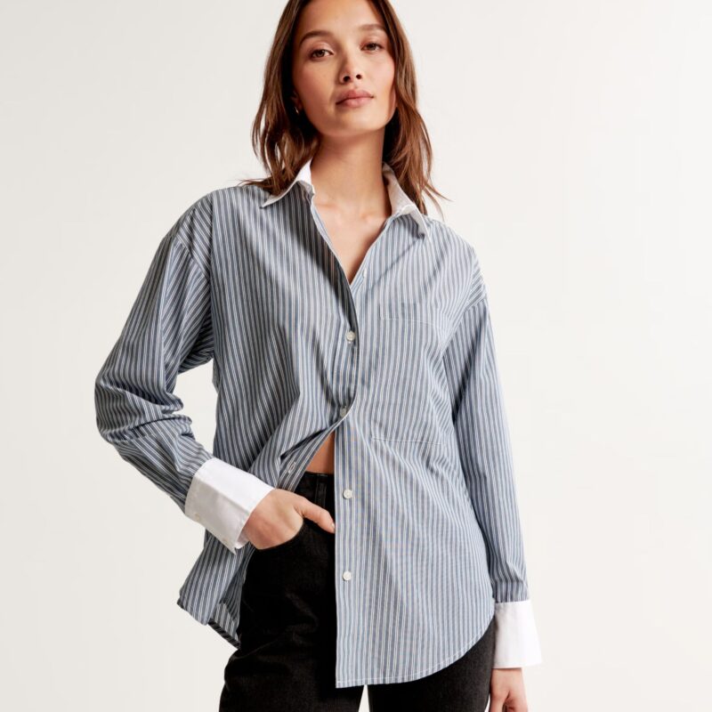 Abercrombie & Fitch – Oversized Poplin Shirt - £23.99