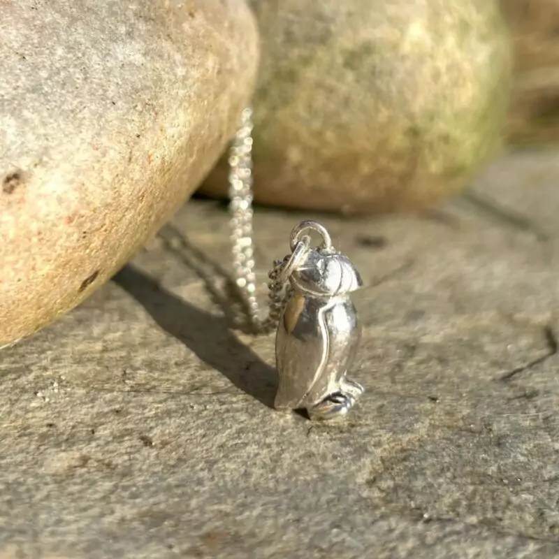 Silver Puffin Pendant - £115.00