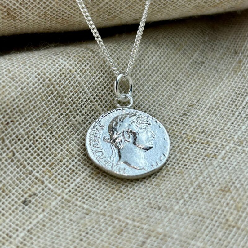 Silver Hadrian Roman Coin Pendant - £94.00