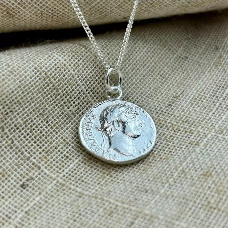 Silver Hadrian Roman Coin Pendant - £94.00