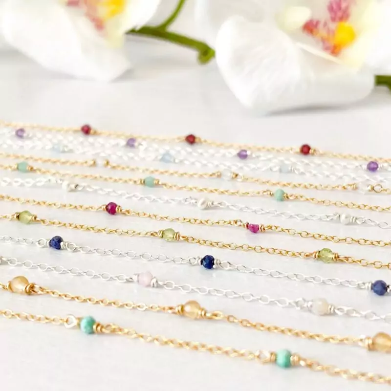 Birthstone Station Bracelet - £34.00
