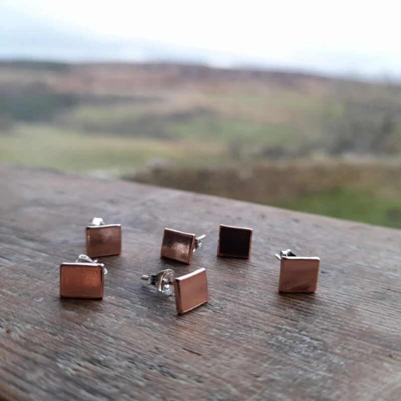 Copper Stud Earrings - £15.00