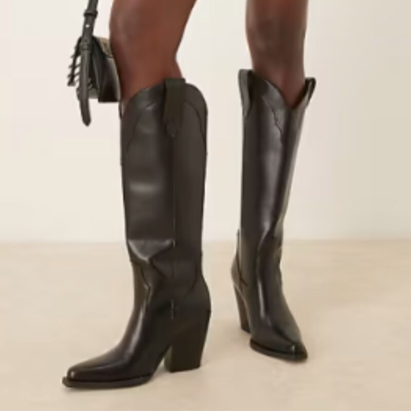 ASOS DESIGN - Claudette Western Knee Boots - £55.00