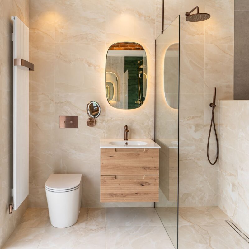 Oak vanity units