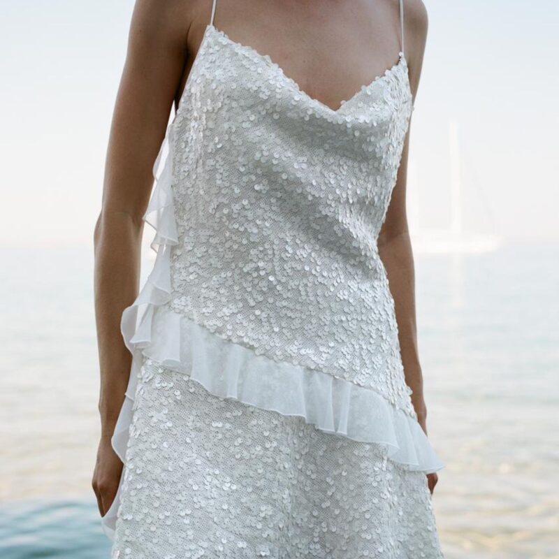 Zara – Sequinned Ruffle Mini Dress - £35.99 