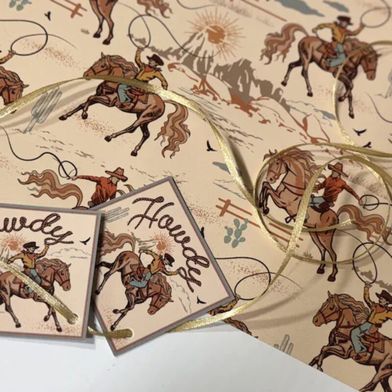Cowboy wrapping paper - £2.99