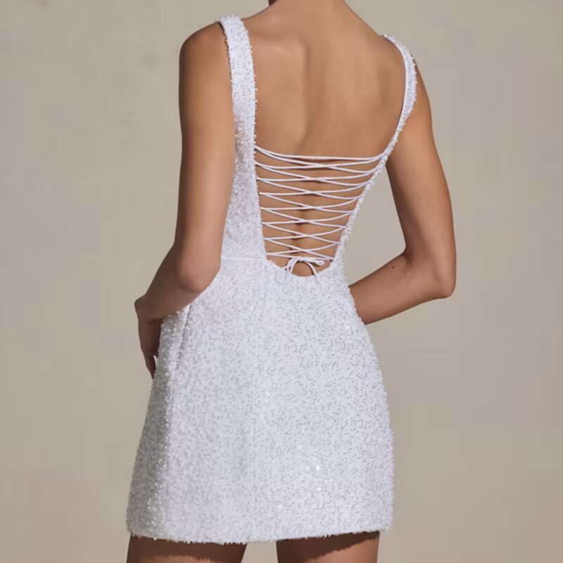 Oh Polly – Embellished A-Line Mini Dress - £155