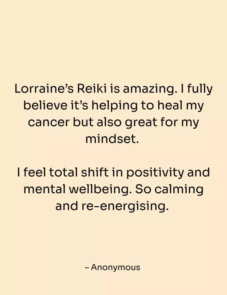 Testimonial for Lorraine, spiritual healer aka Angel of the North