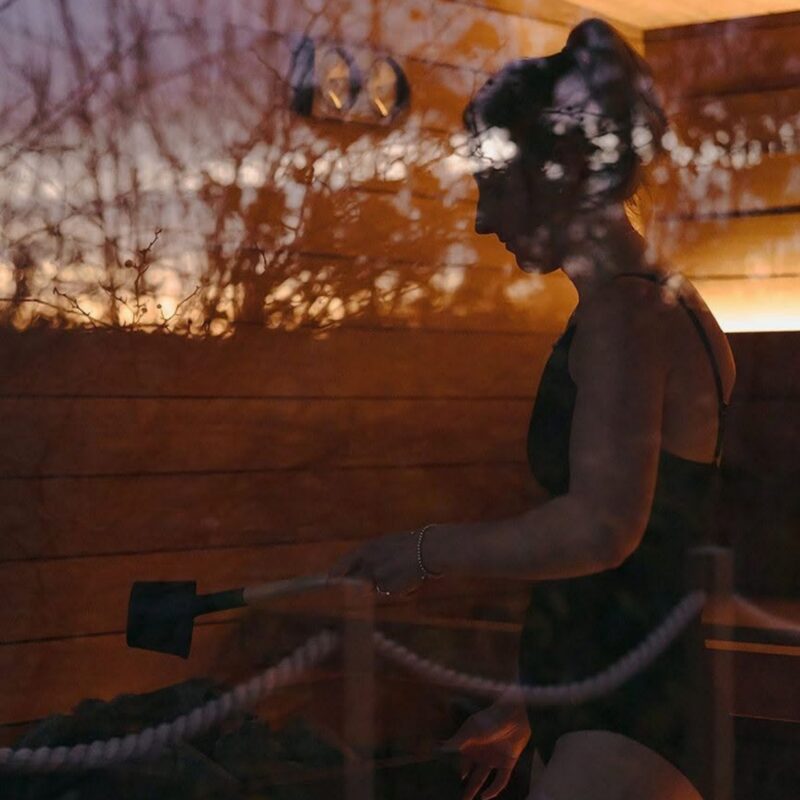 Hewn Yorkshire's treetop sauna 