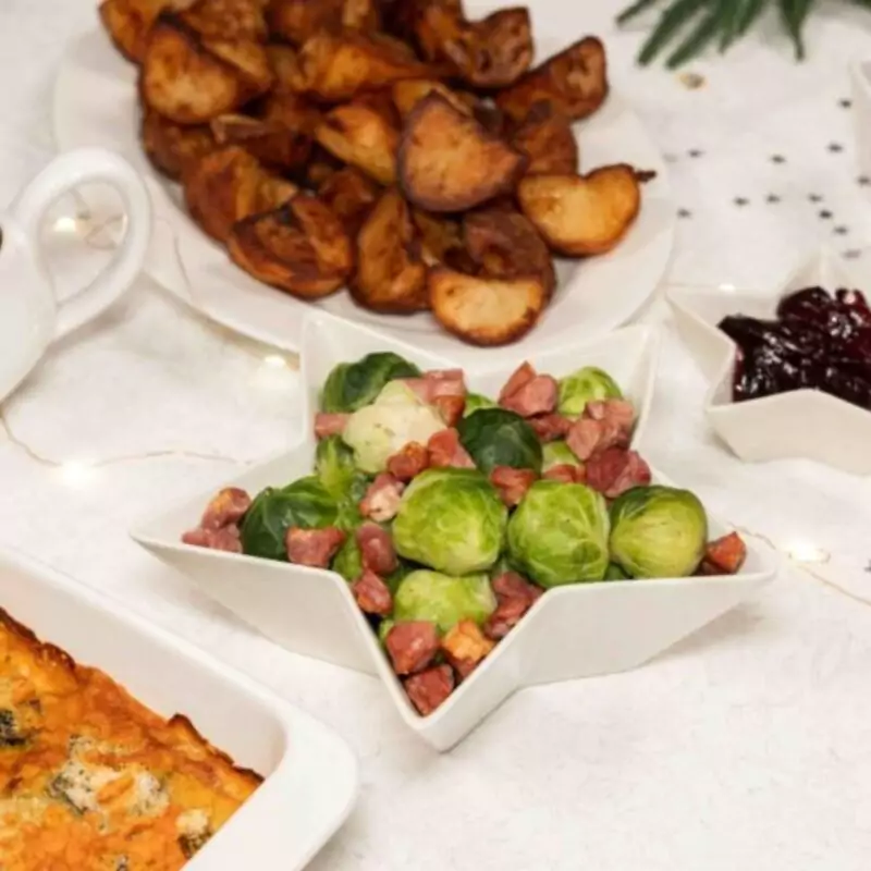 Buttery Sprouts with Bacon - £5.85 