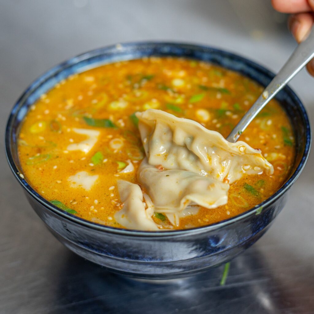 10 minute gyoza noodle soup