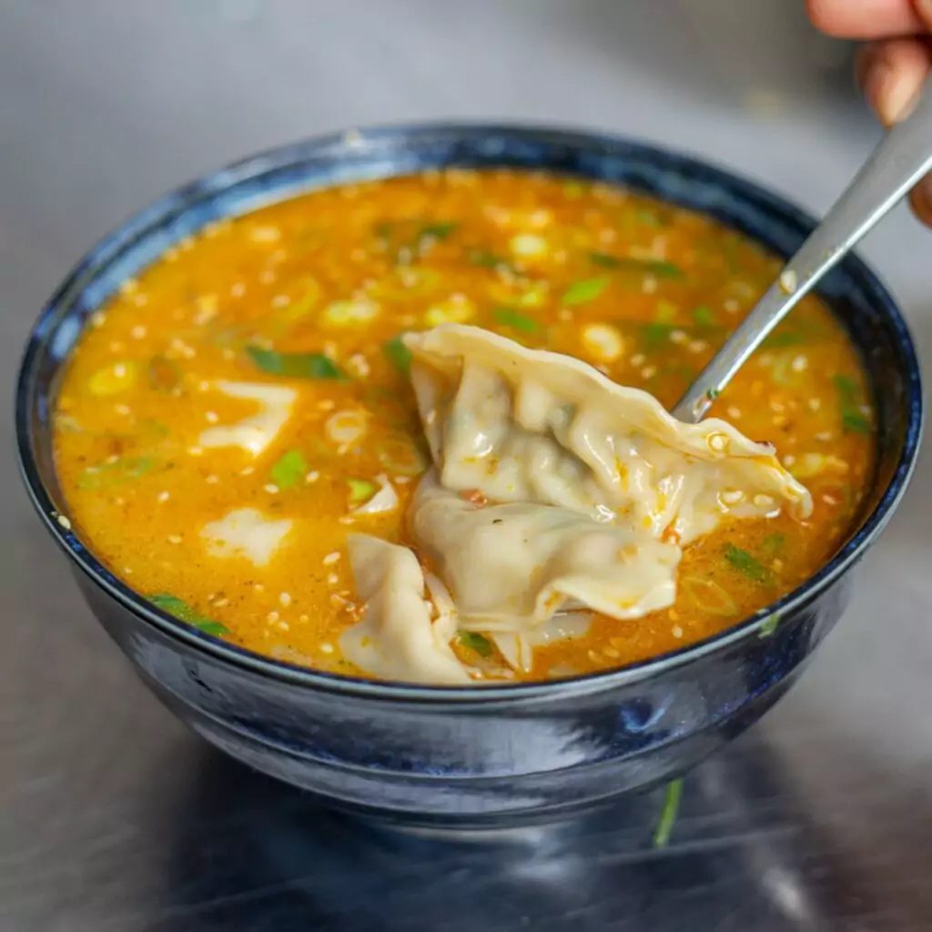 10 minute gyoza noodle soup