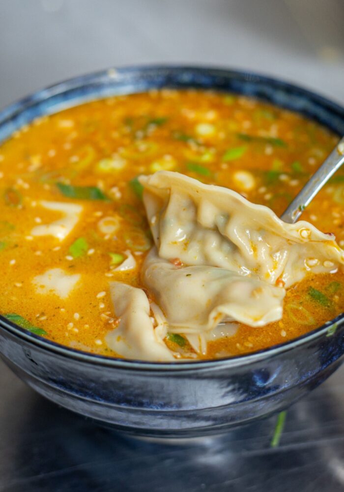 10 minute gyoza noodle soup