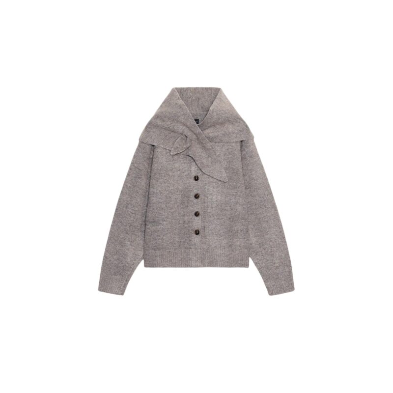 Cardigan with scarf