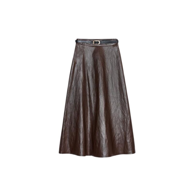 Faux leather skirt