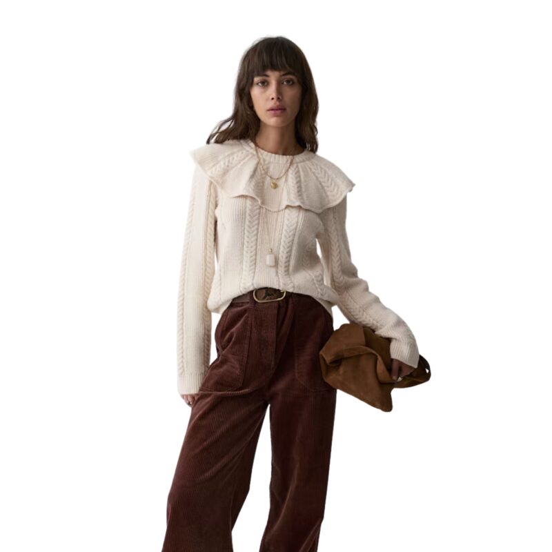 Frill collar jumper