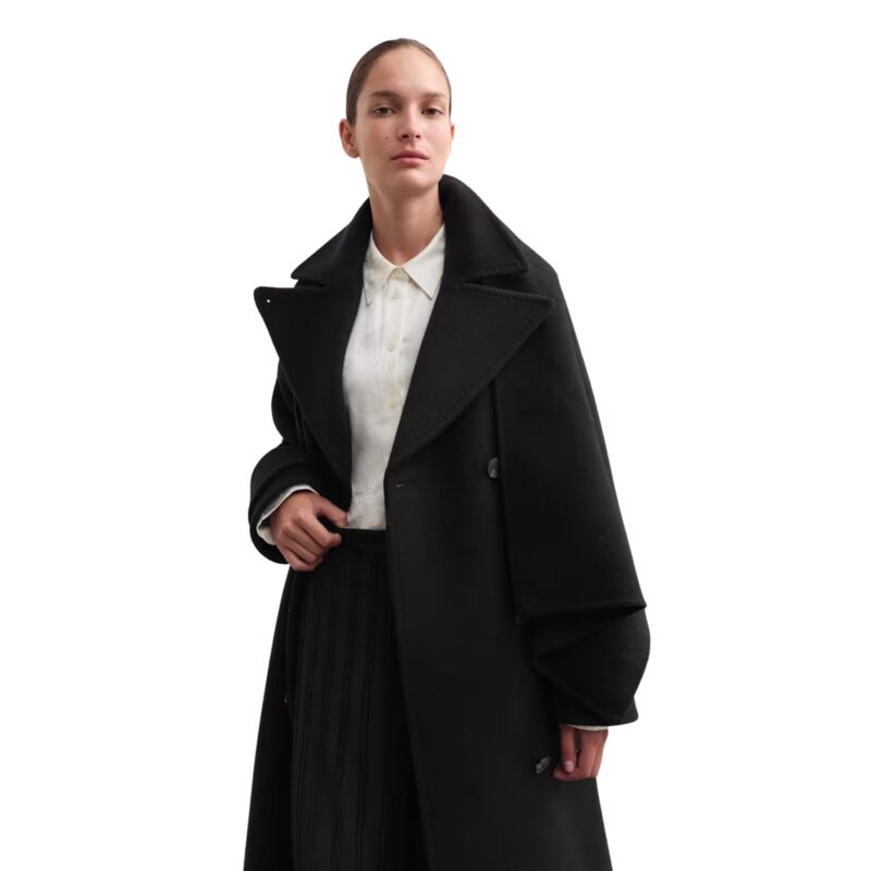 Black scarf coat