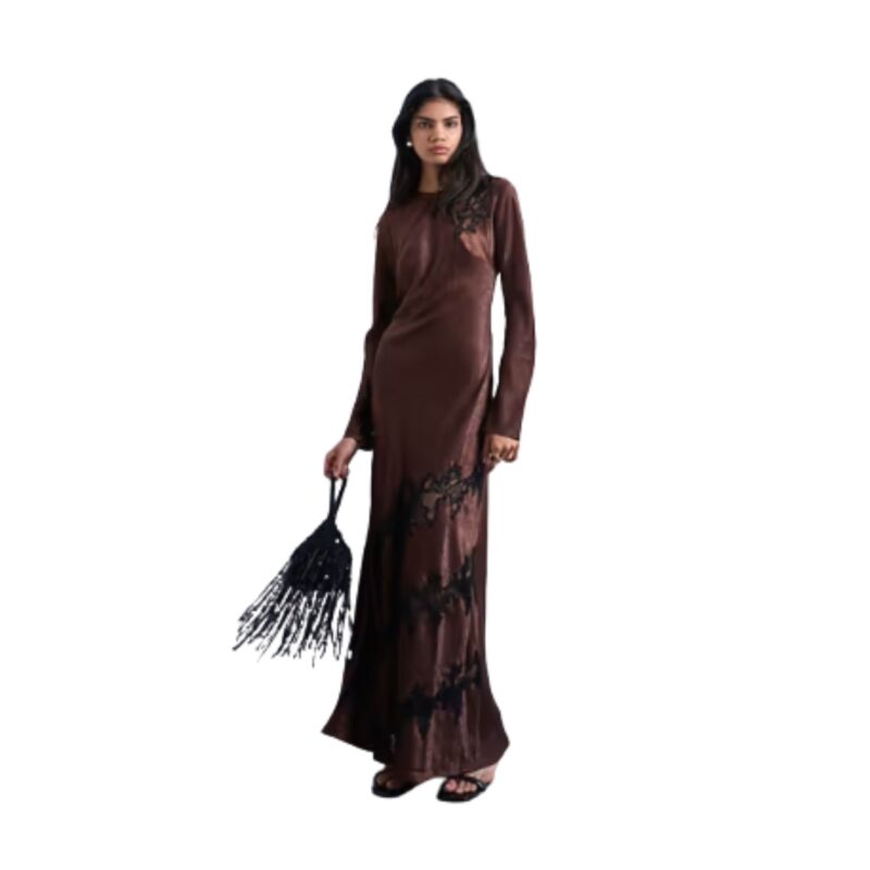 Chocolate brown, lace dress