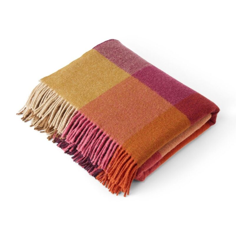 St David's Burgundy Merino Throw - £110.00