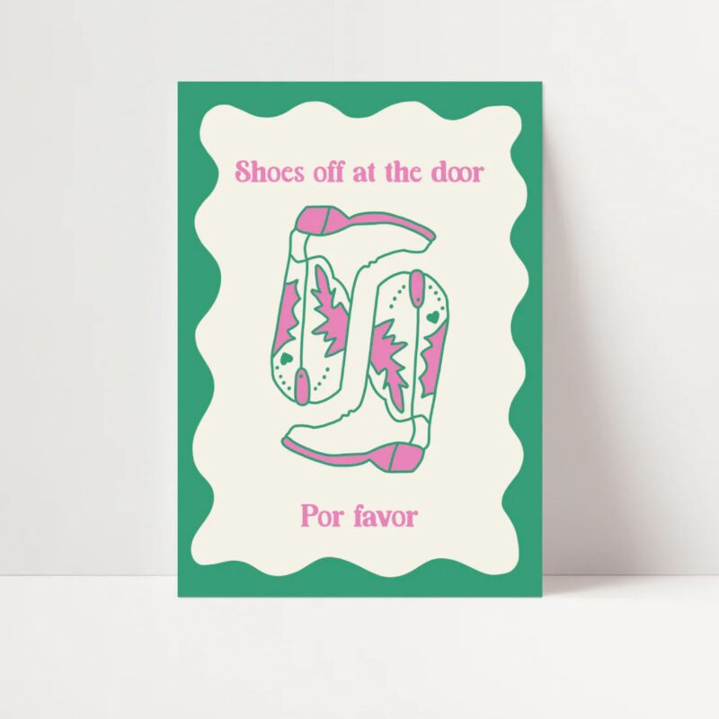 Shoes Off At The Door, Por Favor Print - from £6.00