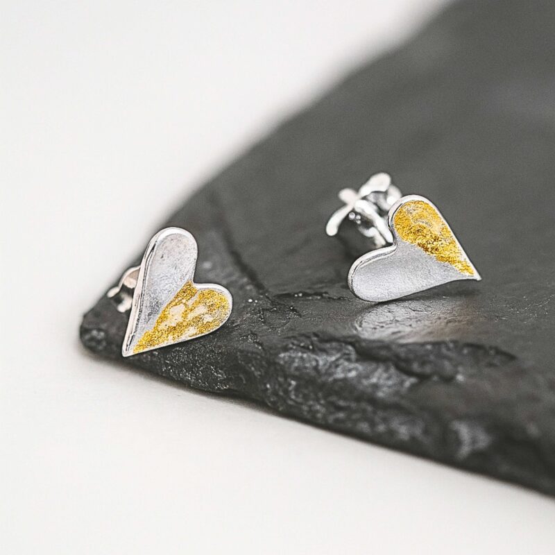 Golden Heart Studs £39.00