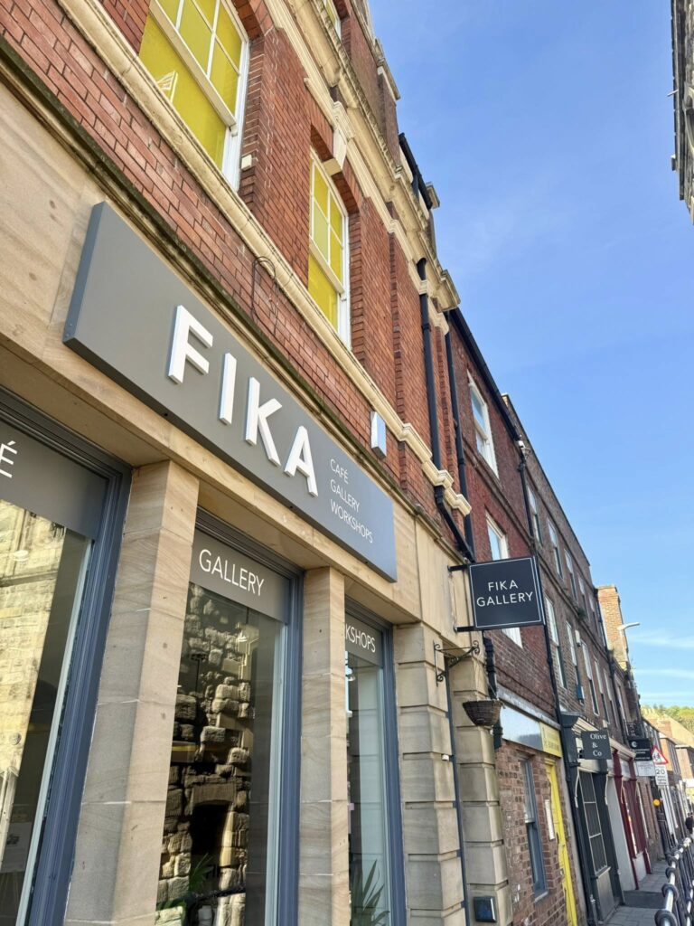 Image of the exterior of Fika Gallery, in Morpeth