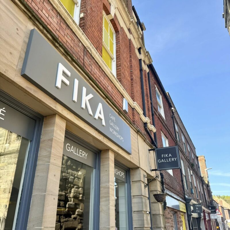 Image of the exterior of Fika Gallery, in Morpeth