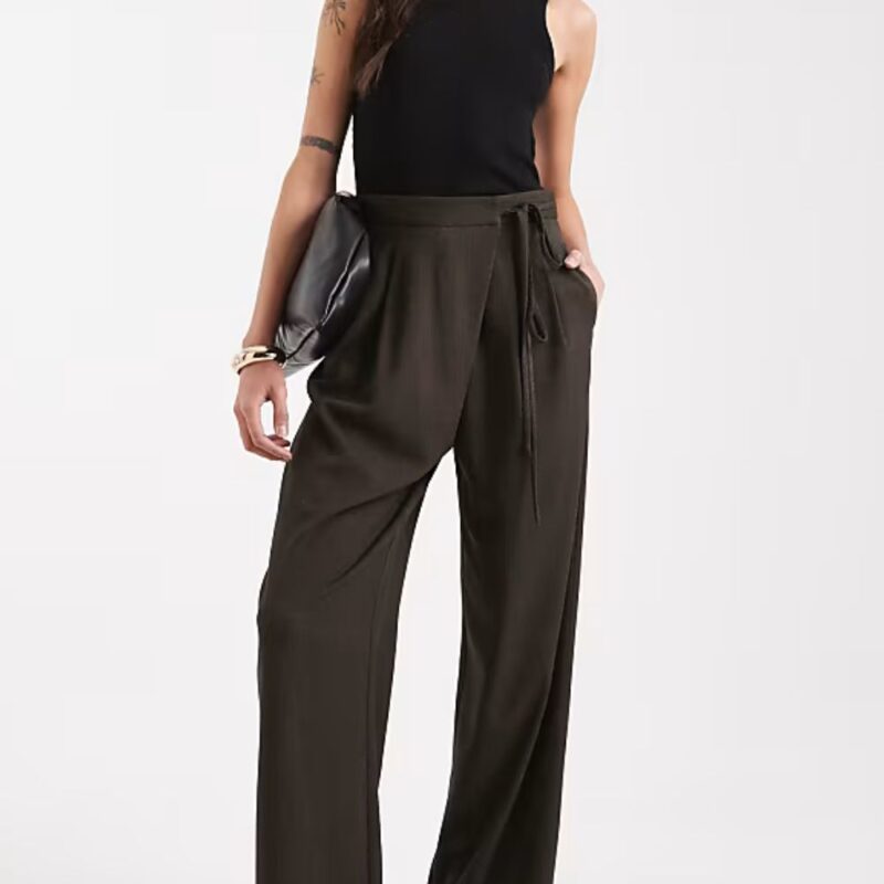 ASOS - Tailored Wide Leg Trousers with Wrap Tie detail - £32.00