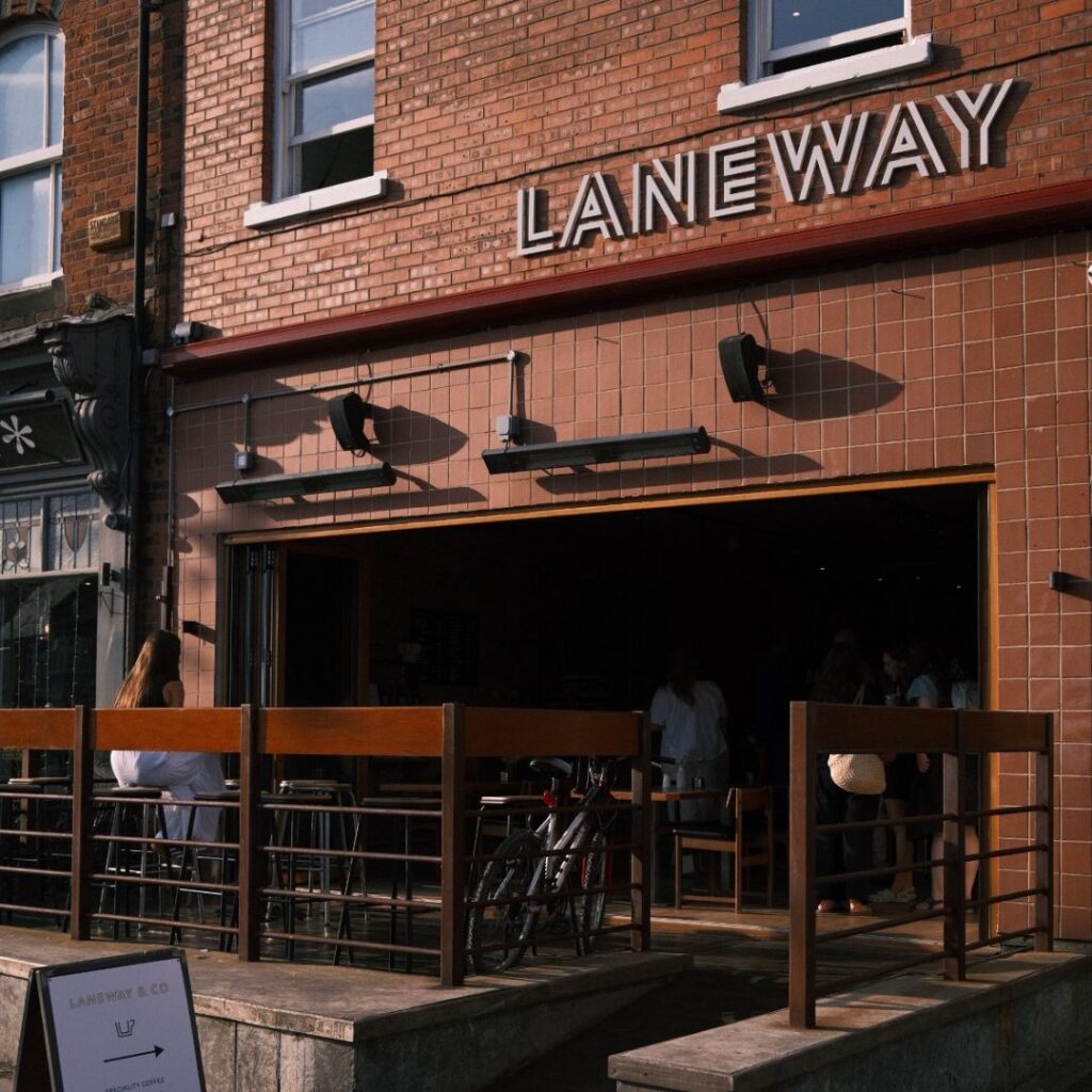 Image of the outside of Laneway Coffee, in Tynemouth