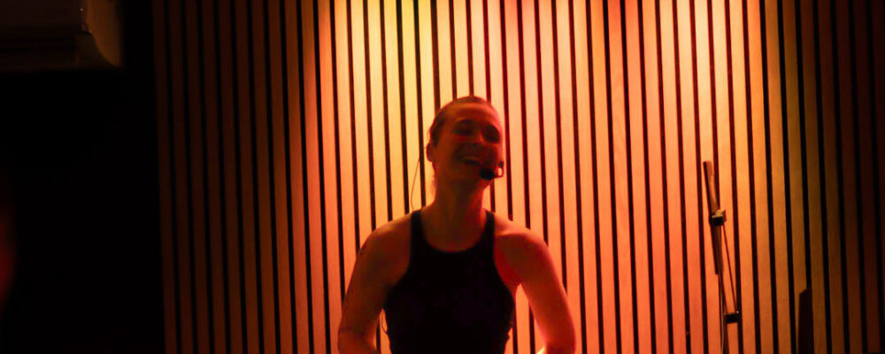 Shot of the instructor at Tribal Cycle, Jesmond