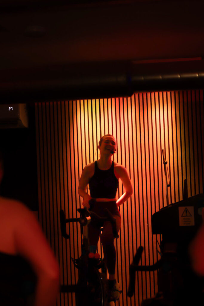 Shot of the instructor at Tribal Cycle, Jesmond