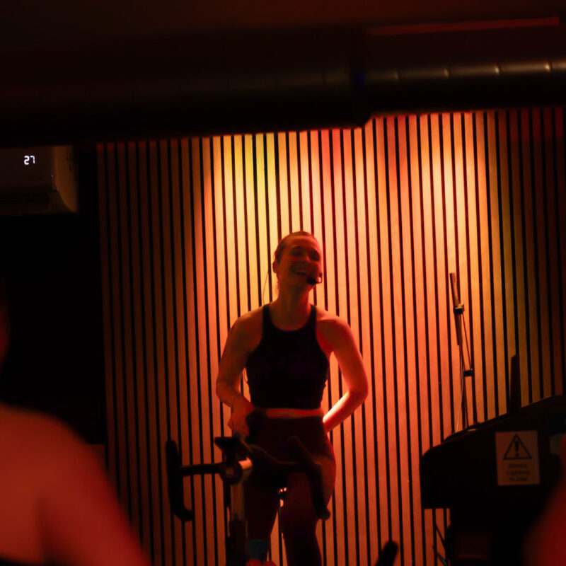 Shot of the instructor at Tribal Cycle, Jesmond