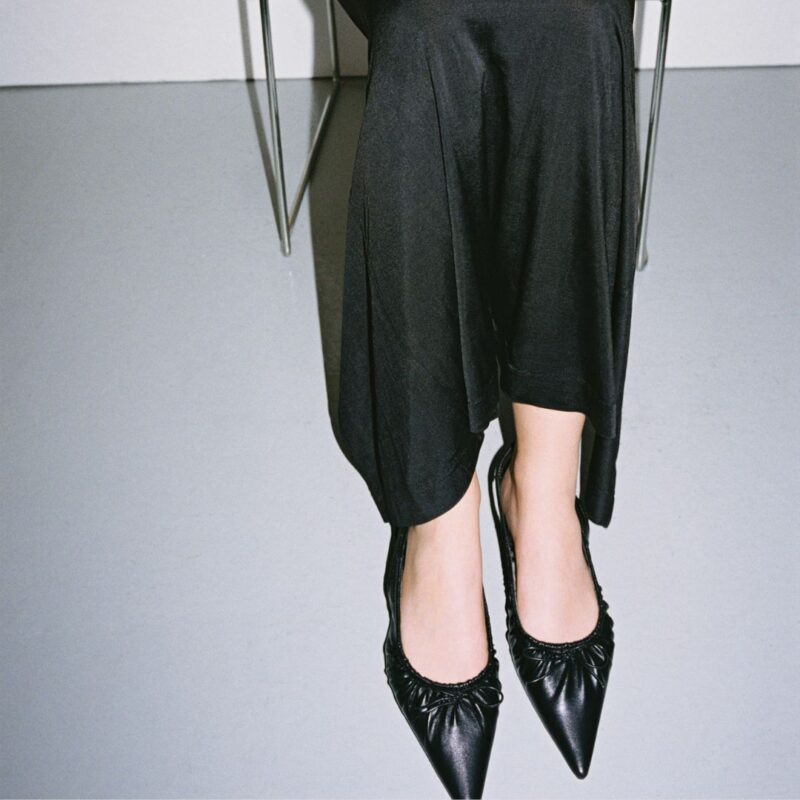 Mango - Heeled Shoes with Ruched Bow - £45.99