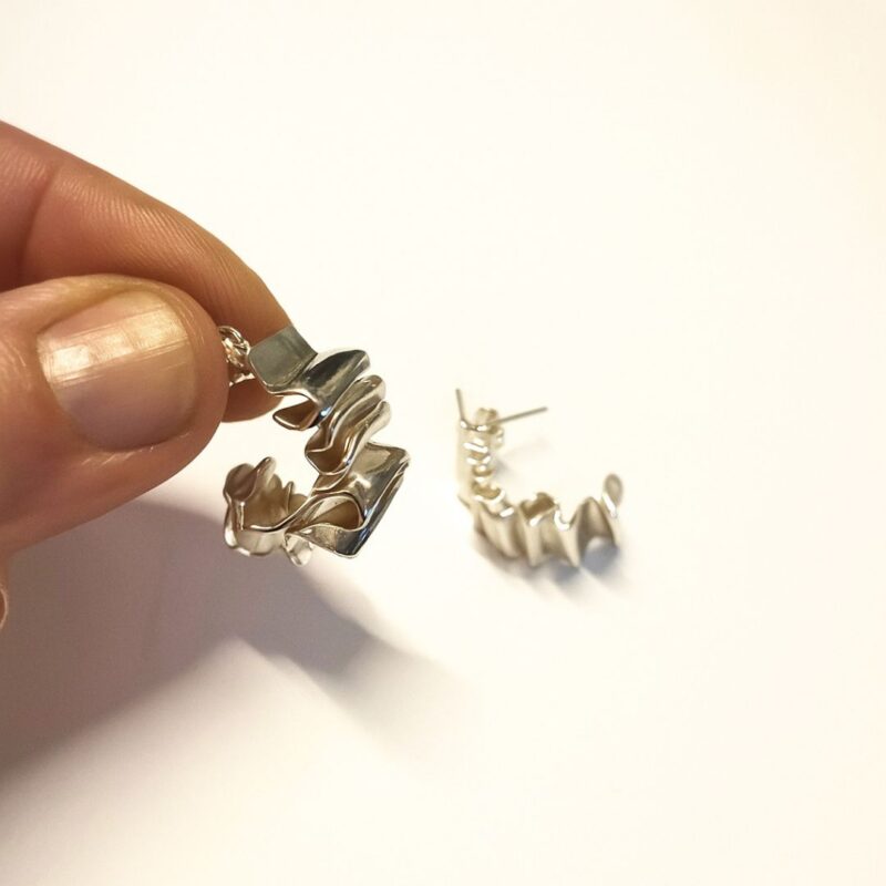 Silverkupe - Fold Hoop Earrings - £85.00