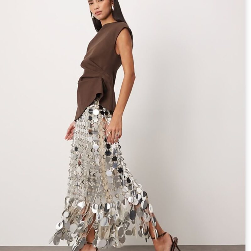 ARRANGE - Sequin Fringe Midi Skirt - £150.00